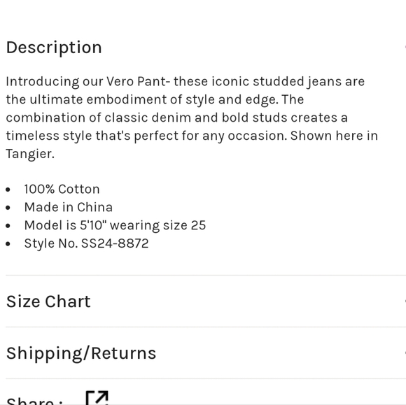 Retrofete Vero Embellished Jeans Size 25 NWT - Picture 5 of 9